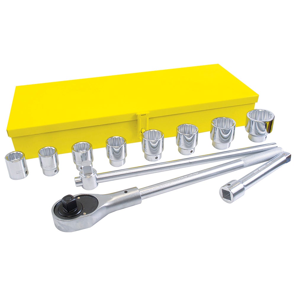 JUEGO DE DADOS Y ACCESORIOS CUADRO DE 3/4" EN PULGADAS, 12 PIEZAS SURTEK