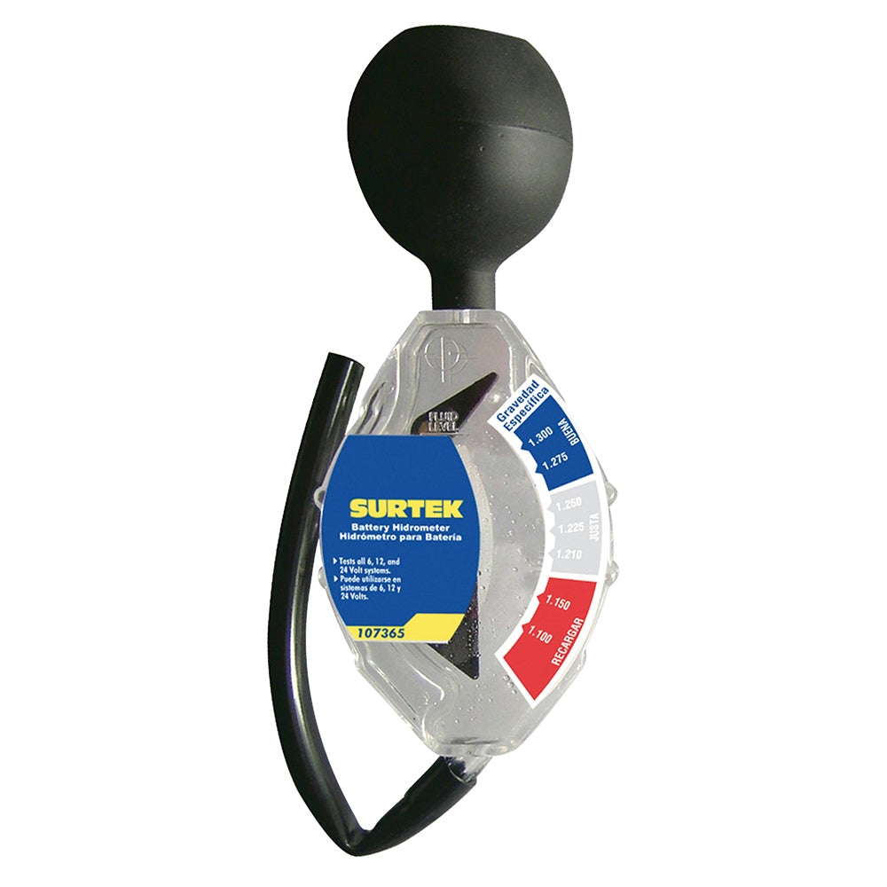HIDRÓMETRO PARA BATERÍA, CAPACIDAD 1100 - 1300 G/CM2 SURTEK