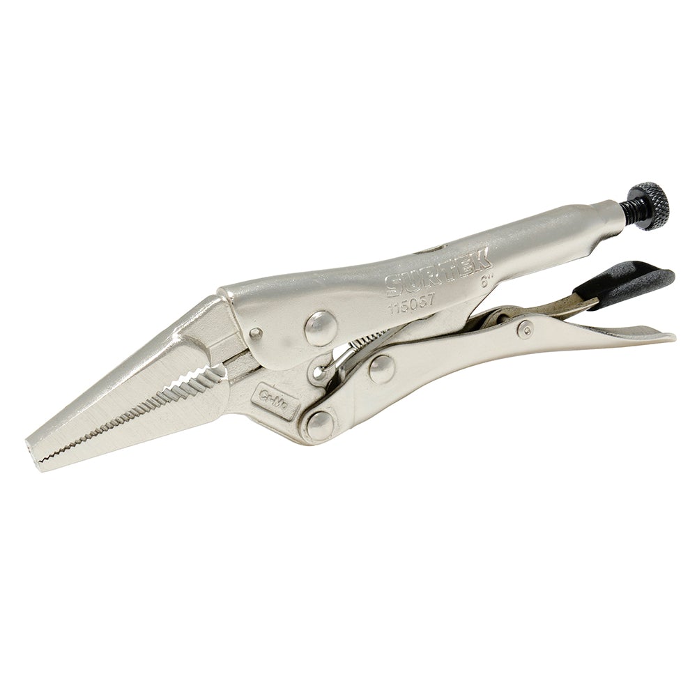 PINZA DE PRESIÓN DE 6" NARIZ LARGA SURTEK