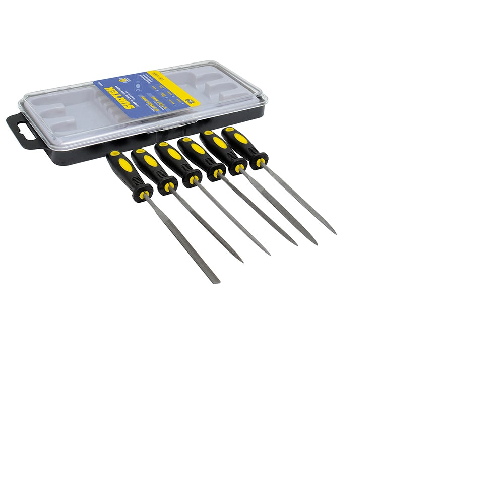 JUEGO DE LIMAS COMBINADAS CON MANGO BIMATERIAL PARA JOYERO, 6 PIEZAS SURTEK