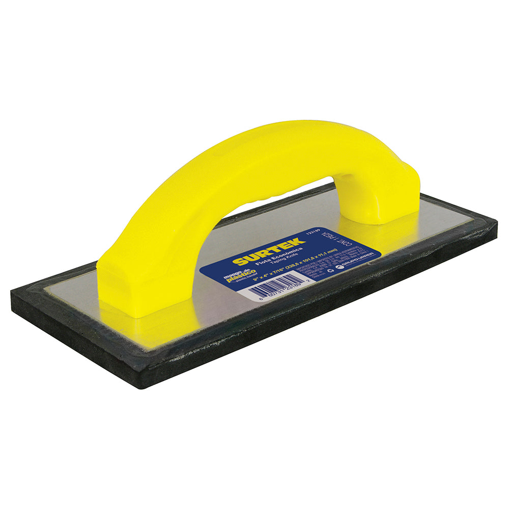 FLOTA DE HULE ACABADO FINO CON MANGO DE PLÁSTICO 9" X 4" X 7/16" SURTEK