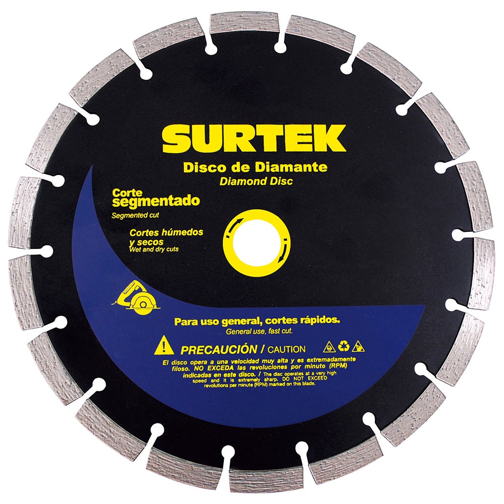DISCO DE DIAMANTE SEGMENTADO, 4-1/2" SURTEK