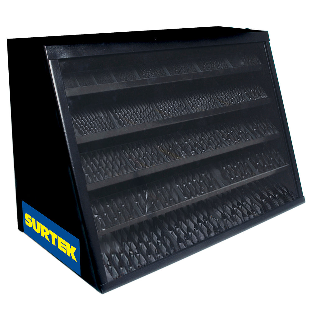 EXHIBIDOR CON BROCAS NEGRAS DE ACERO DE ALTA VELOCIDAD, 950 PIEZAS SURTEK