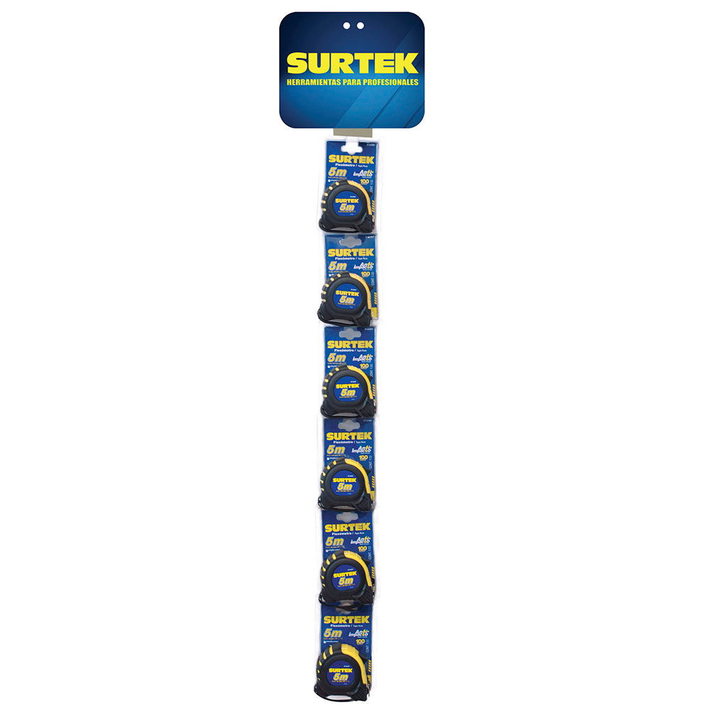 TIRA DE IMPULSO CON FLEXÓMETROS ANTI-IMPACTO DE 5 M, 13 PIEZAS SURTEK