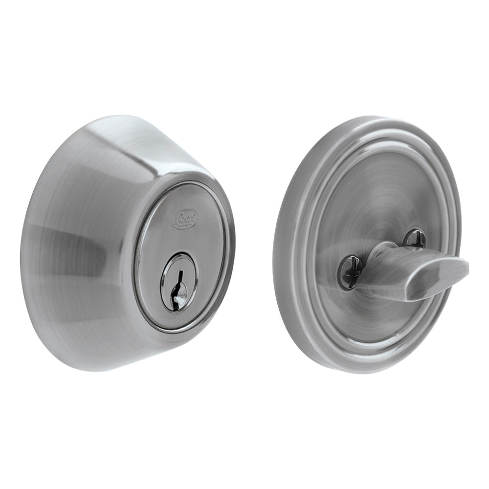 CERROJO RESIDENCIAL FUNCIÓN DOBLE, ACERO INOXIDABLE, LLAVE ESTÁNDAR, BLÍSTER LOCK