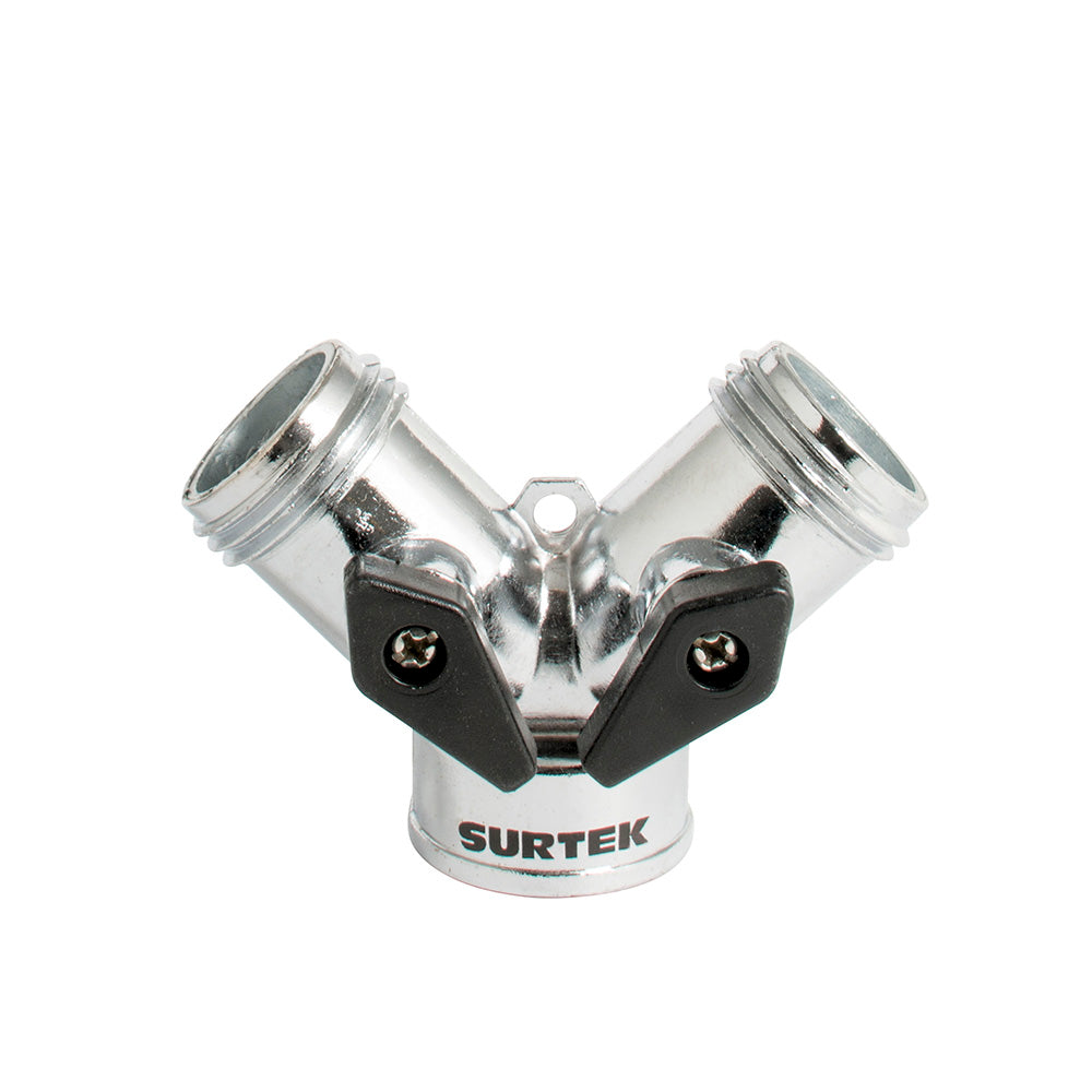 ADAPTADOR PARA MANGUERA DE RIEGO EN "Y" CROMADO 11 X7 CM SURTEK