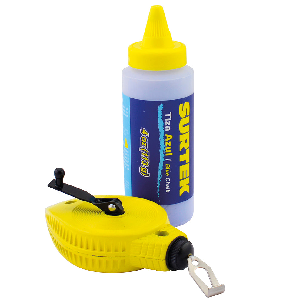 JUEGO DE TIRALÍNEAS METÁLICO 30 M, CON TIZA SURTEK