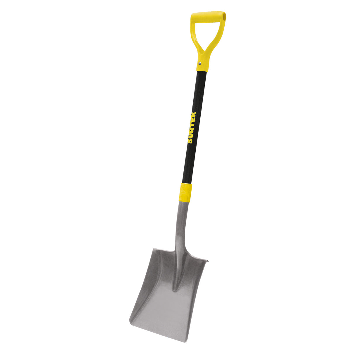 PALA CON MANGO DE FIBRA DE VIDRIO CON PUÑO PLÁSTICO "Y", CUADRADA SURTEK