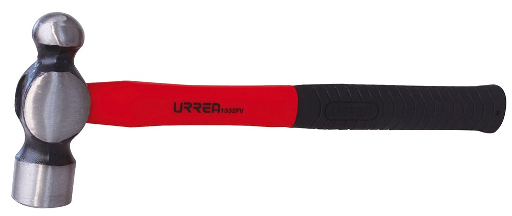 MARTILLO MAQUINADO DE BOLA CON MANGO DE FIBRA DE VIDRIO LARGO DE 13", 12 OZ URREA