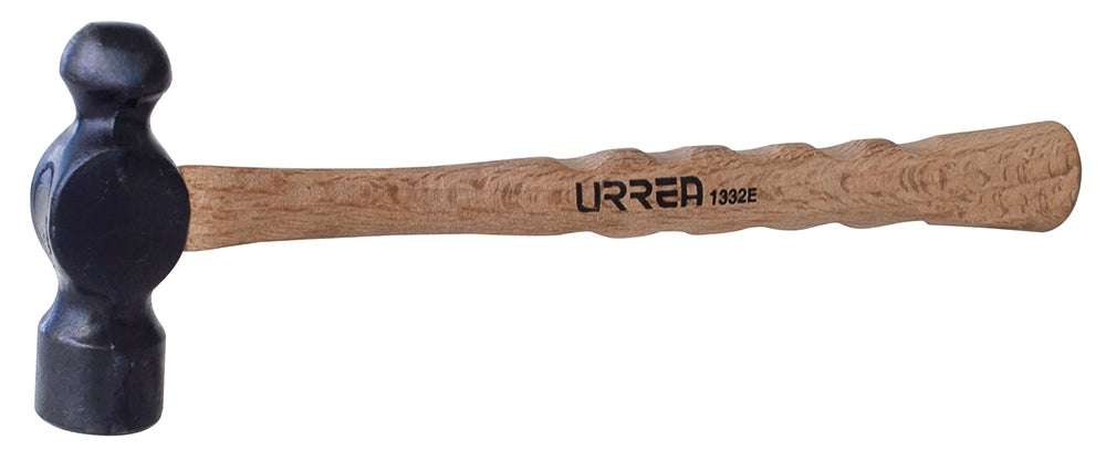 MARTILLO MAQUINADO DE BOLA FOSFATIZADA CON MANGO DE MADERA ESTRIADO DE 16", 32 OZ URREA