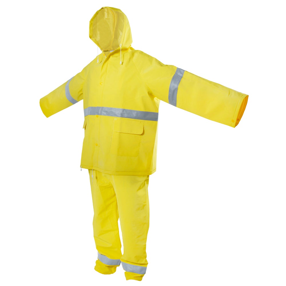 TRAJE IMPERMEABLE DE 2 PIEZAS CON CINTAS REFLEJANTES M SURTEK