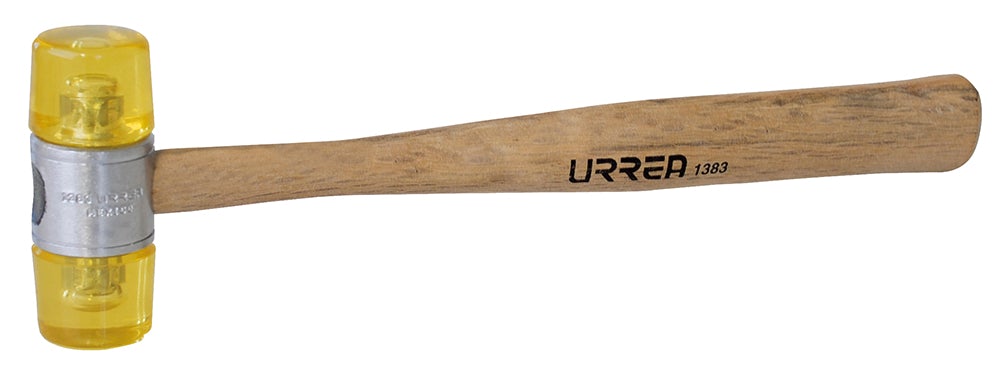 MARTILLO CON TAPAS PLÁSTICAS CON MANGO DE MADERA DE 11-1/2", 13 OZ URREA