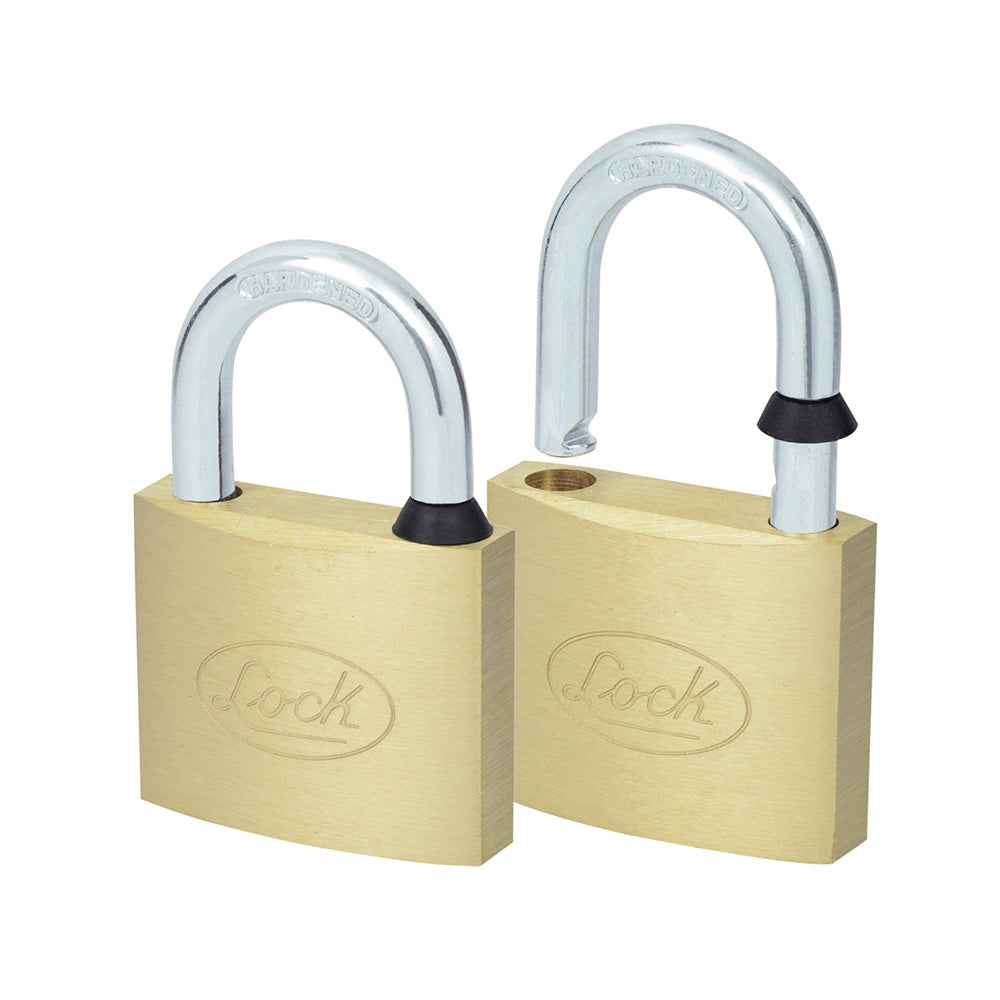 JUEGO DE 2 CANDADOS DE LATÓN CORTOS 40 MM, LLAVE ESTÁNDAR LOCK