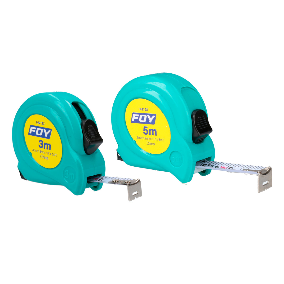FLEXÓMETRO CON CARCASA DE PLÁSTICO 5 M X 3/4", TURQUESA SURTEK