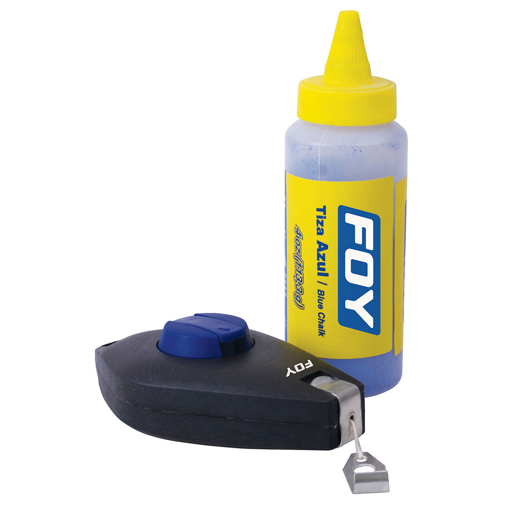 JUEGO DE TIRALÍNEAS PLÁSTICO 30 M, CON TIZA FOY