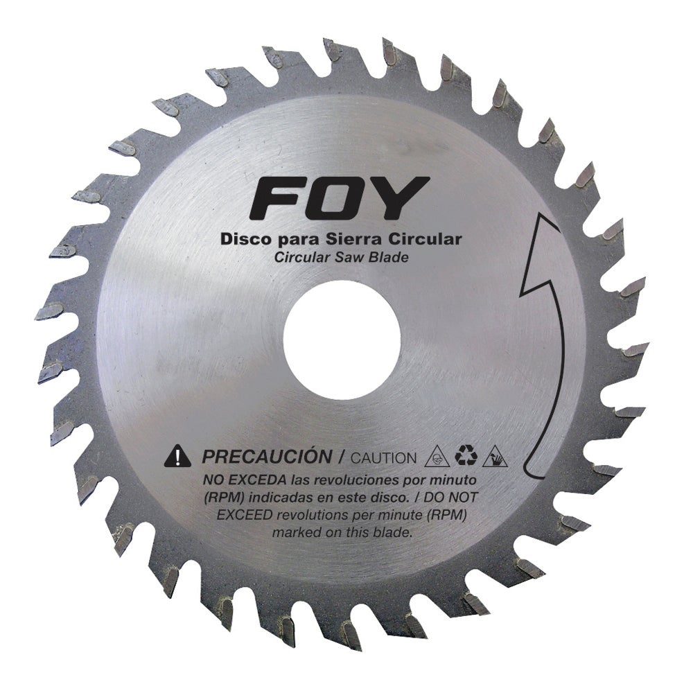 DISCO PARA SIERRA CIRCULAR PARA CORTE MADERA 40 DIENTES, 7-1/4" FOY