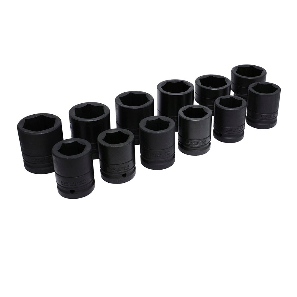 JUEGO DE 12 DADOS DE IMPACTO EN PULGADAS CUADRO DE 1", 6 PUNTAS URREA