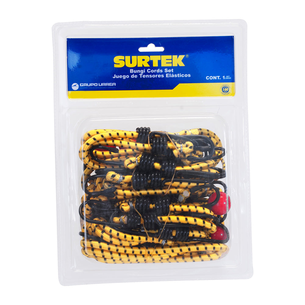 JUEGO DE TENSORES ELÁSTICOS, 12 PIEZAS SURTEK