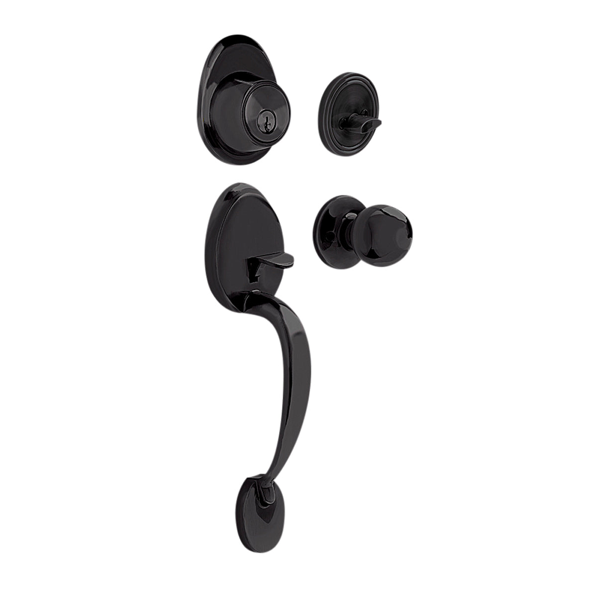 GATILLO OVALADO COLOR NEGRO CON FUNCIÓN SENCILLA LOCK