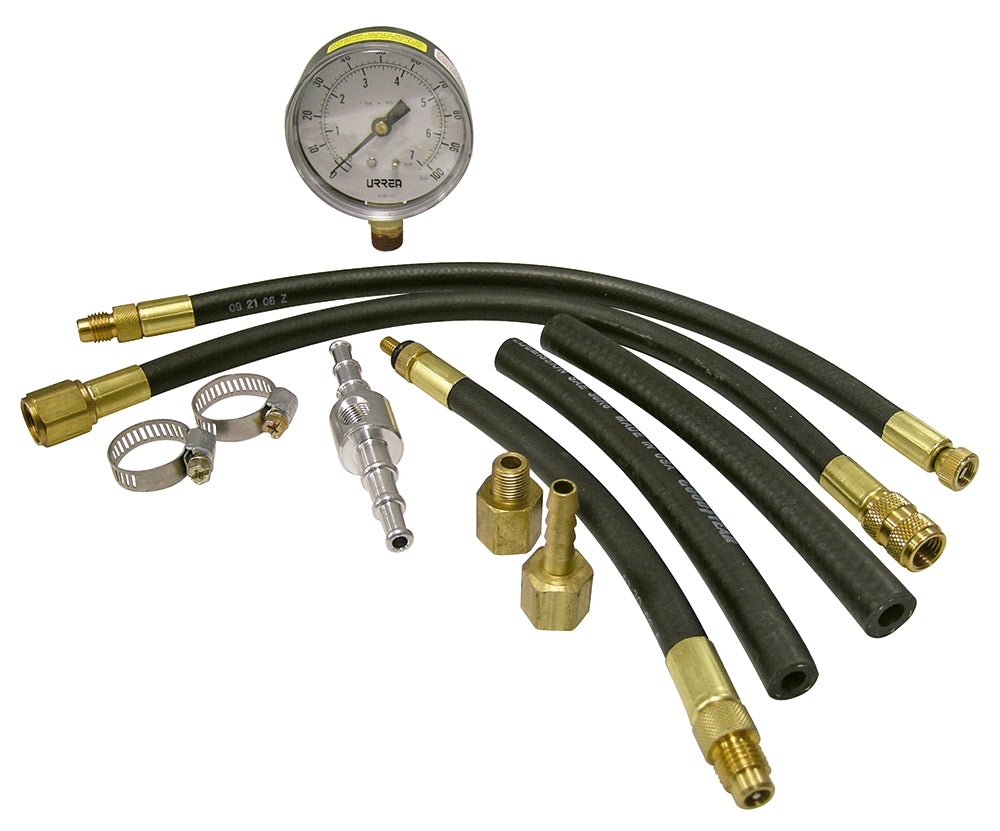 JUEGO DE PROBADOR DE PRESIÓN DE FUEL-INYECTION, 11 PIEZAS URREA