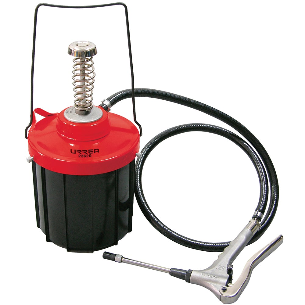 INYECTOR DE GRASA CON CUBETA DE ALTA PRESIÓN ALTO VOLUMEN DE 5 KG, 10,000 PSI URREA