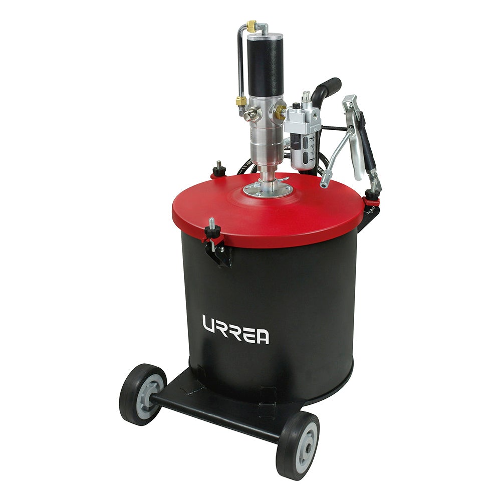 INYECTOR DE GRASA CON CUBETA NEUMÁTICA DE 30 KG, 7,500 PSI URREA