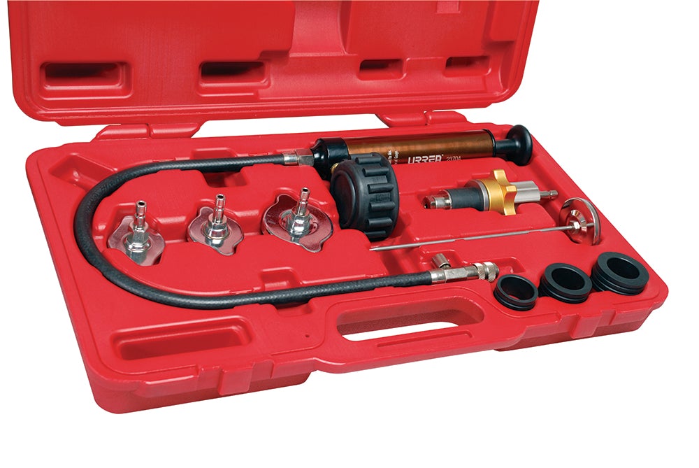 JUEGO PARA DETECCIÓN DE FUGAS EN RADIADOR, 6 PIEZAS URREA