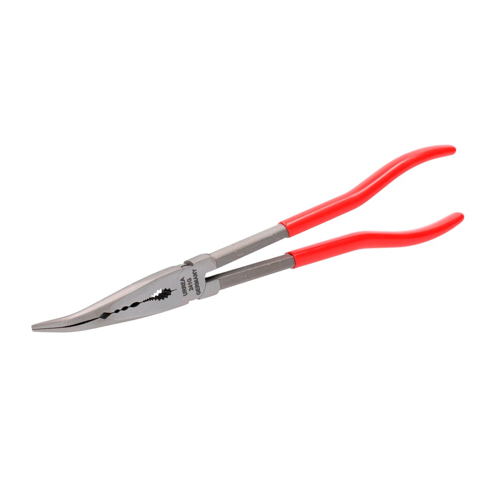 PINZA CON MANGO RUBBER GRIP DE 9-5/8" EXTRA LARGA CURVA A 45° URREA