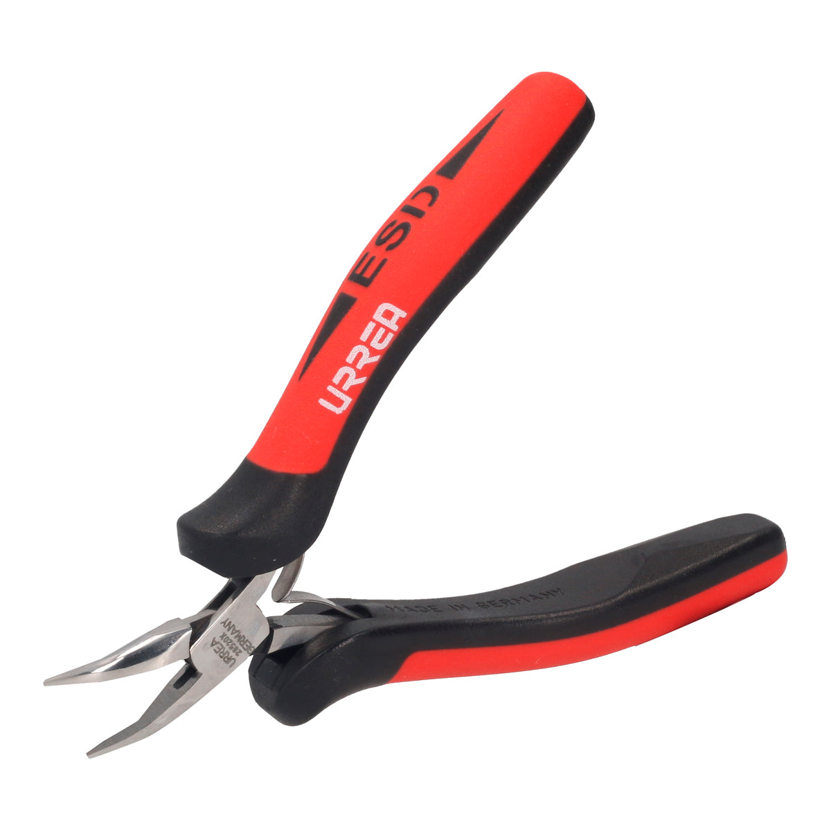 PINZA ESD PARA ELECTRÓNICA DE 5" PUNTA LARGA DOBLADA A 45° URREA