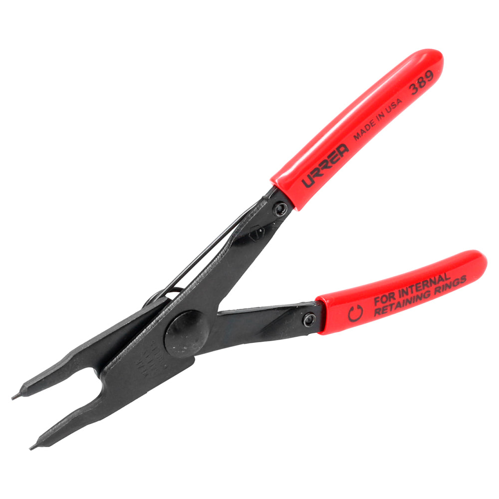 PINZA CON MANGO RUBBER GRIP PARA ANILLOS DE RETENCIÓN FIJAS TIPO INTERNO ÁNGULO DE 0° URREA