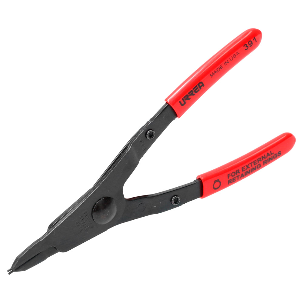 PINZA CON MANGO RUBBER GRIP PARA ANILLOS DE RETENCIÓN FIJAS TIPO EXTERNO ÁNGULO DE 0° URREA