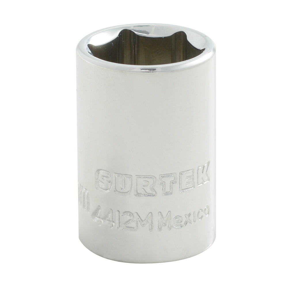 DADO MÉTRICO CUADRO DE 1/4", 6 PUNTAS, 12 MM SURTEK