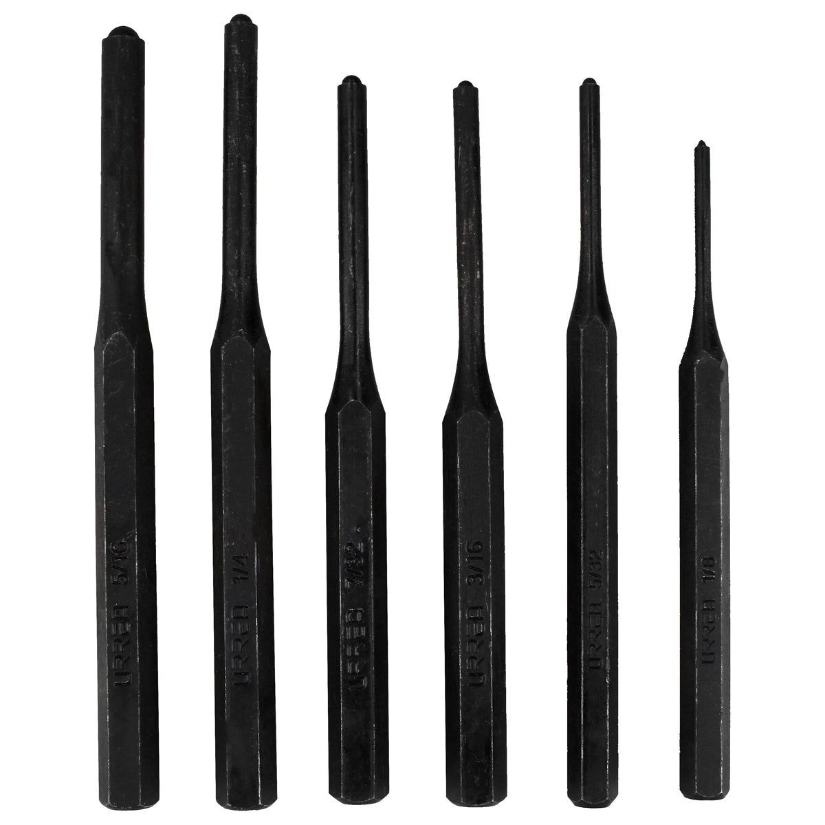 JUEGO DE 6 PUNZONES, BOTADORES RECTOS URREA