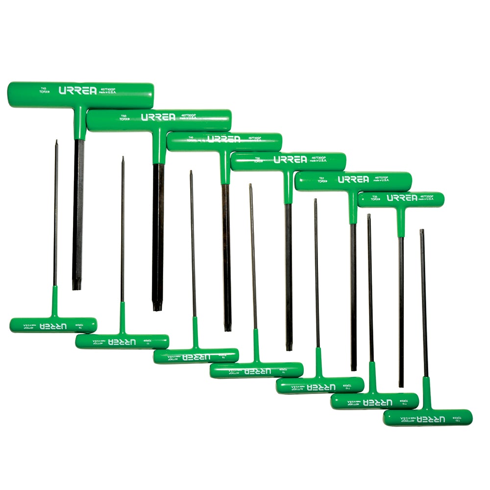 JUEGO DE 13 LLAVES HEXAGONALES CORTAS TIPO "T", ERGONÓMICAS, TORX URREA