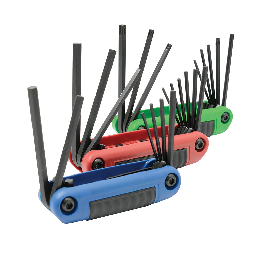 JUEGO DE 24 LLAVES HEXAGONALES COMBINADAS TIPO NAVAJA URREA