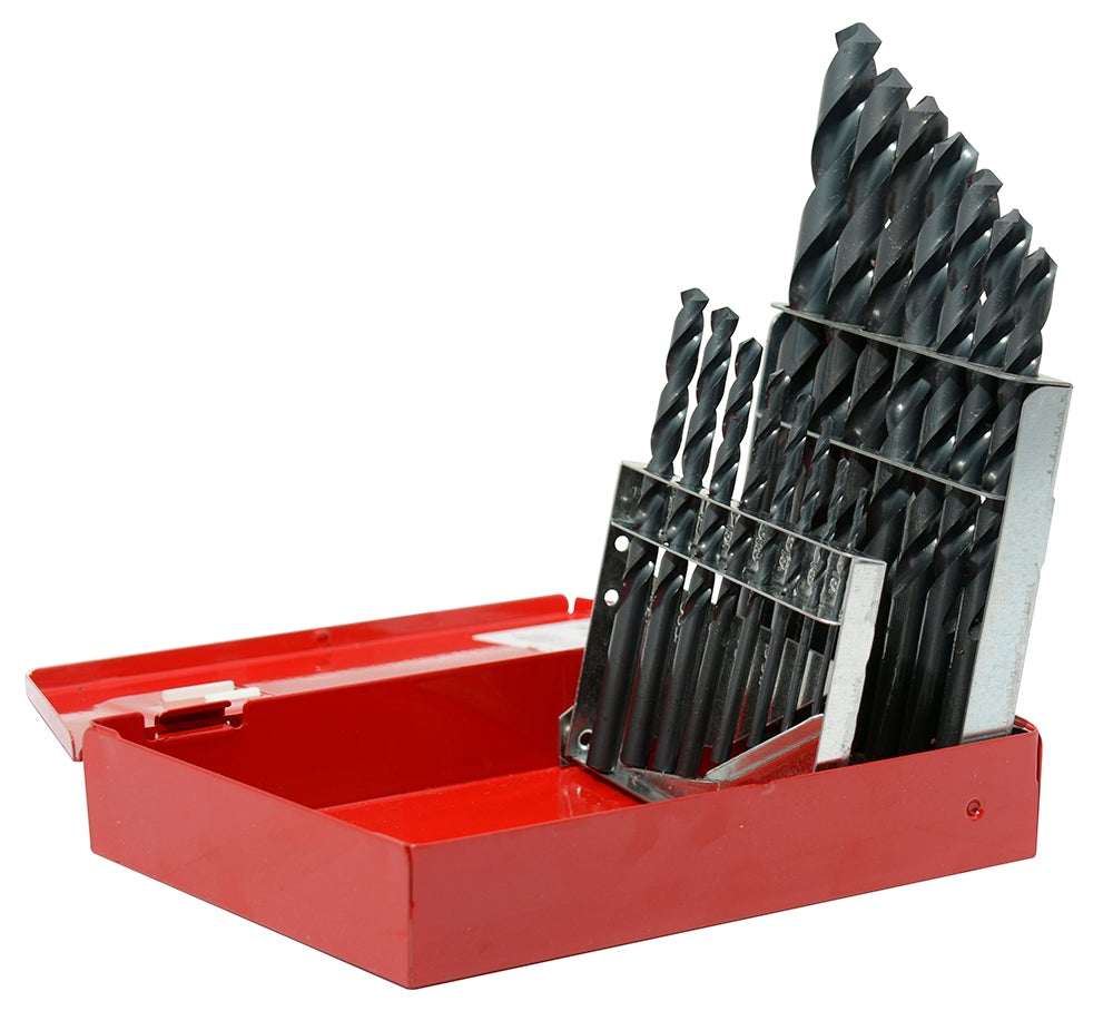 JUEGO DE 15 BROCAS NEGRAS DE ACERO DE ALTA VELOCIDAD ZANCO RECTO URREA