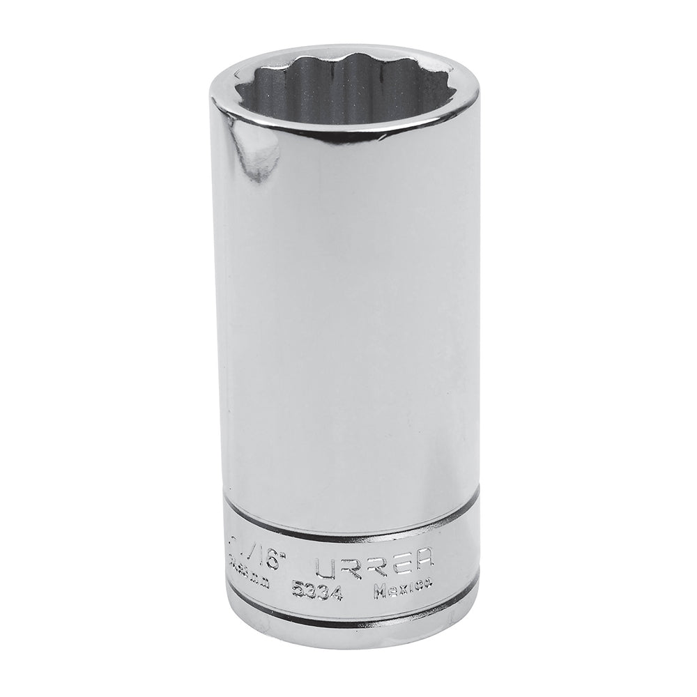 DADO LARGO EN PULGADAS CUADRO DE 1/2", 12 PUNTAS, 1-1/16" URREA