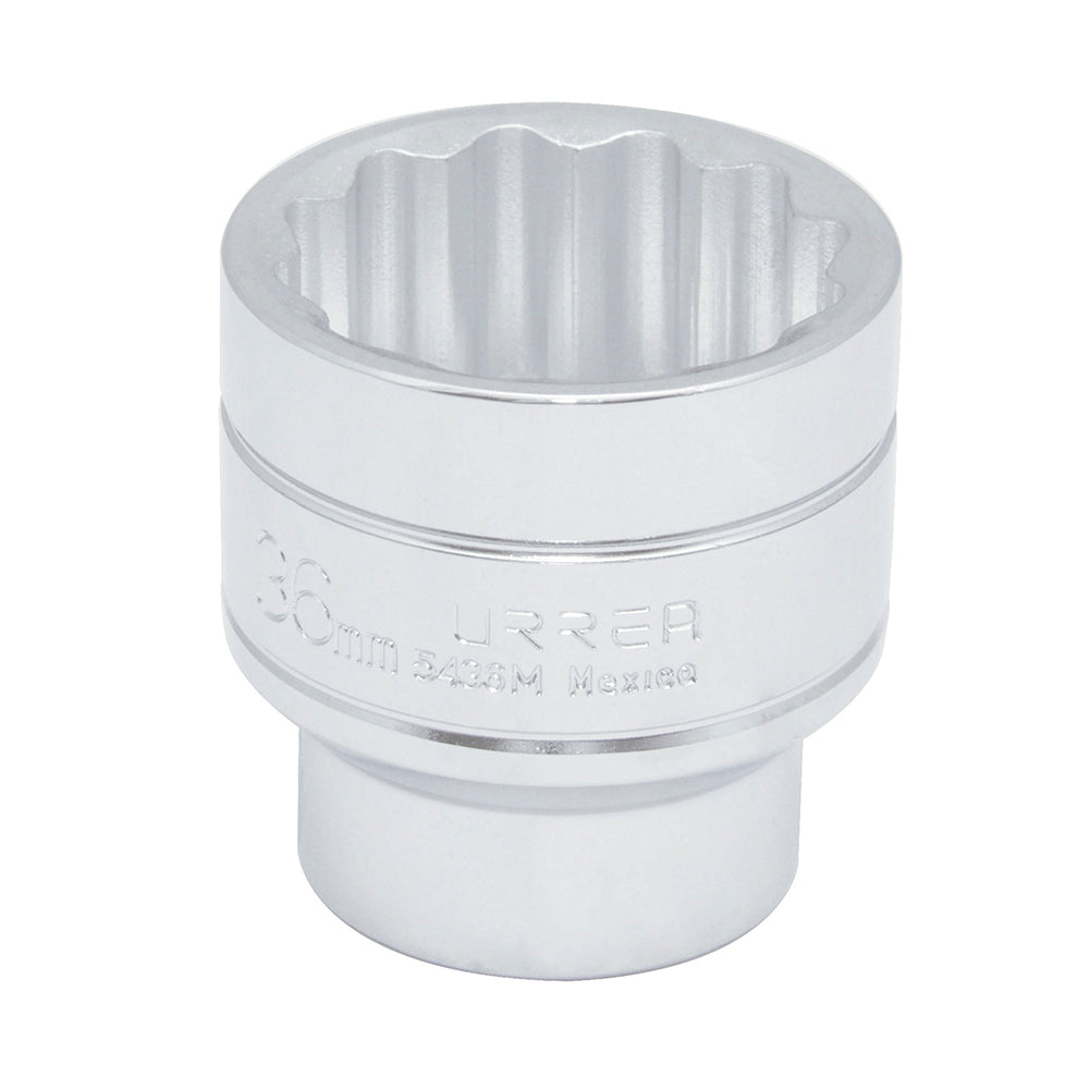 DADO MÉTRICO CUADRO DE 1/2", 12 PUNTAS, 36 MM URREA