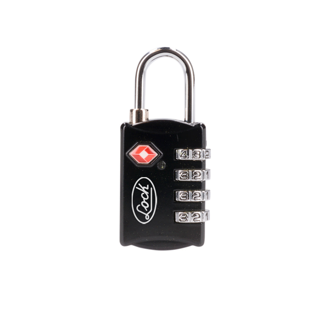 CANDADO DE COMBINACIÓN PROGRAMABLE TSA PARA MALETA, NEGRO 30 MM LOCK