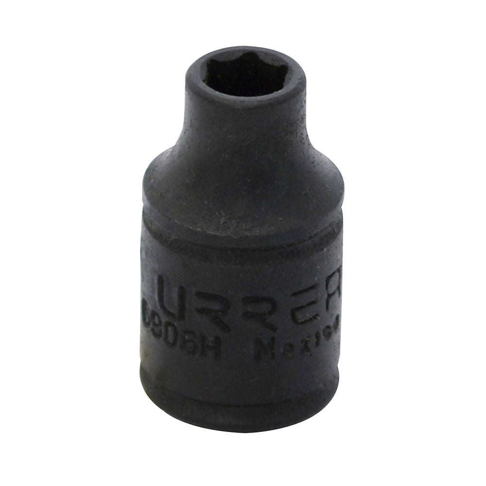 DADO DE IMPACTO EN PULGADAS CUADRO DE 1/4", 6 PUNTAS, 3/16" URREA