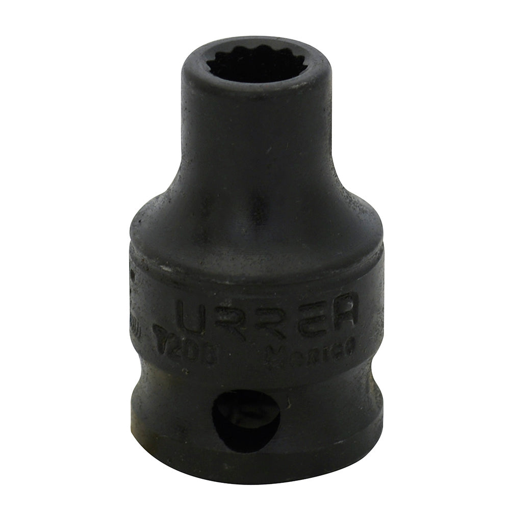 DADO DE IMPACTO EN PULGADAS CUADRO DE 3/8", 12 PUNTAS, 1/4" URREA