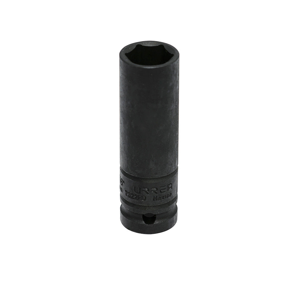 DADO DE IMPACTO LARGO PARED DELGADA EN PULGADAS CUADRO DE 1/2", 6 PUNTAS, 11/16" URREA