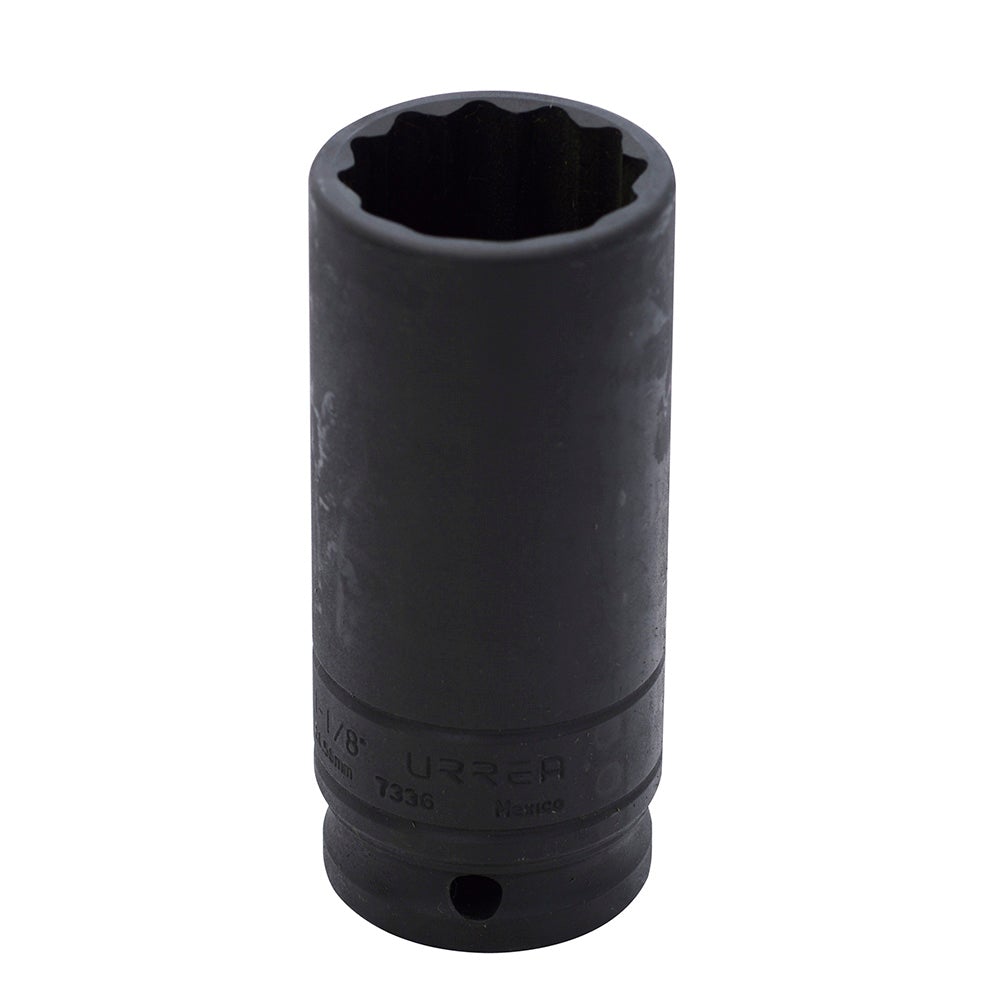 DADO DE IMPACTO LARGO EN PULGADAS CUADRO DE 1/2", 12 PUNTAS, 1-1/8" URREA