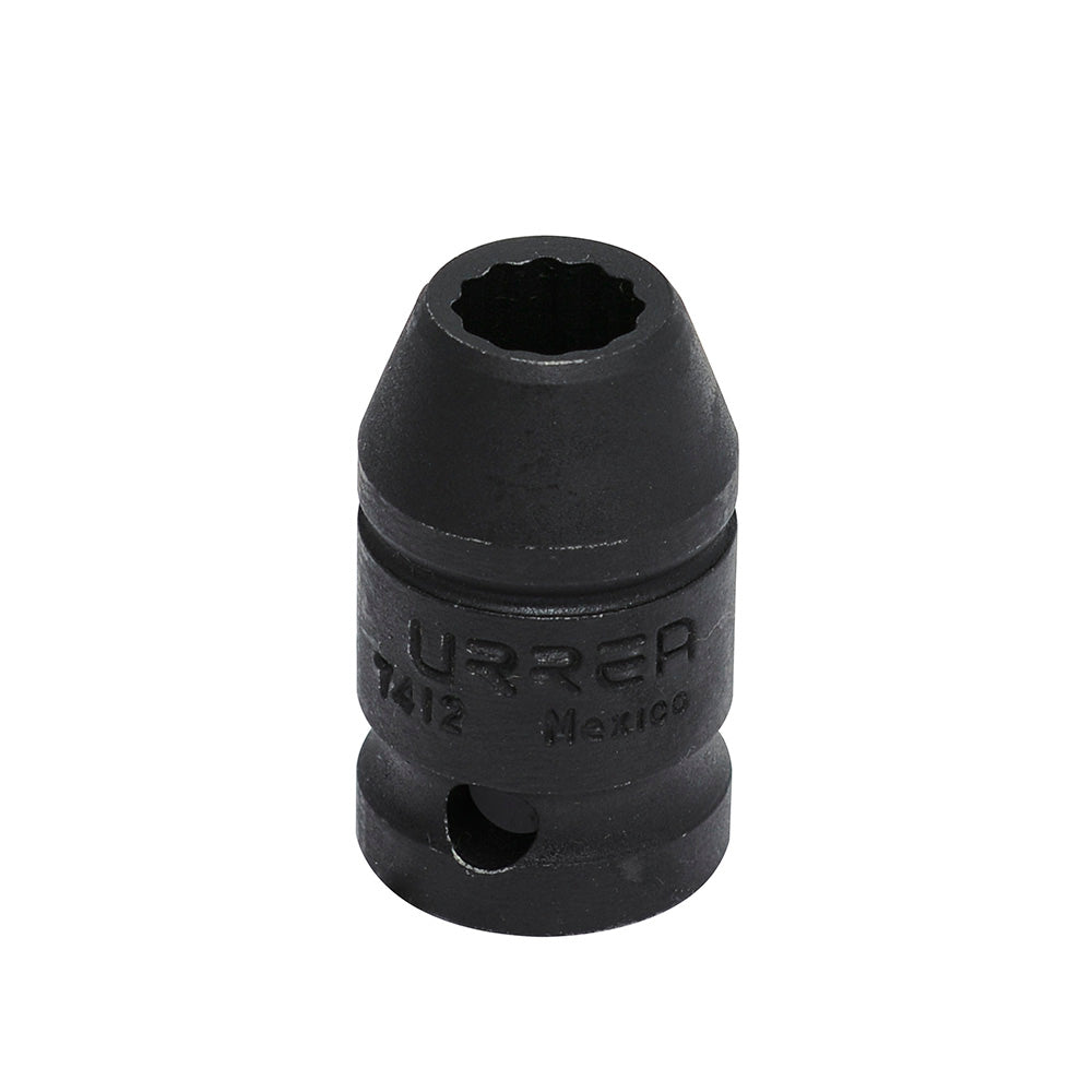 DADO DE IMPACTO EN PULGADAS CUADRO DE 1/2", 12 PUNTAS, 3/8" URREA