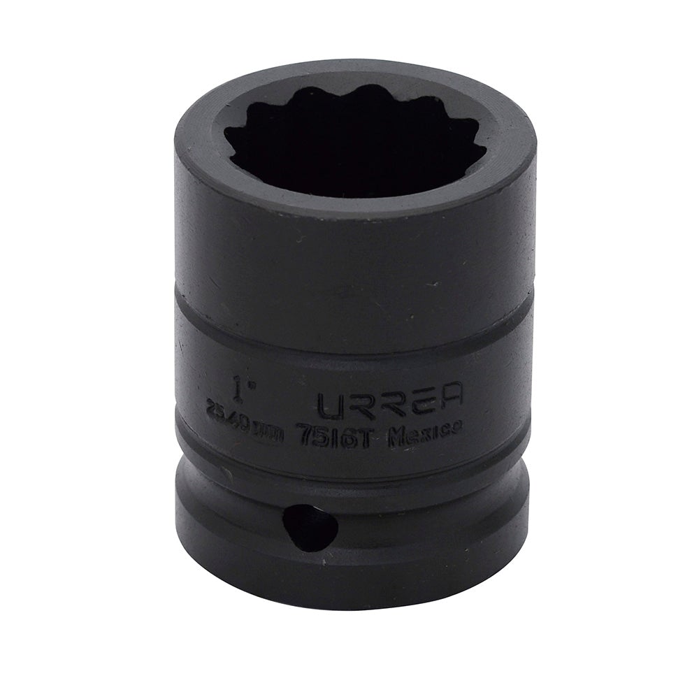 DADO DE IMPACTO EN PULGADAS CUADRO DE 3/4", 12 PUNTAS, 1" URREA