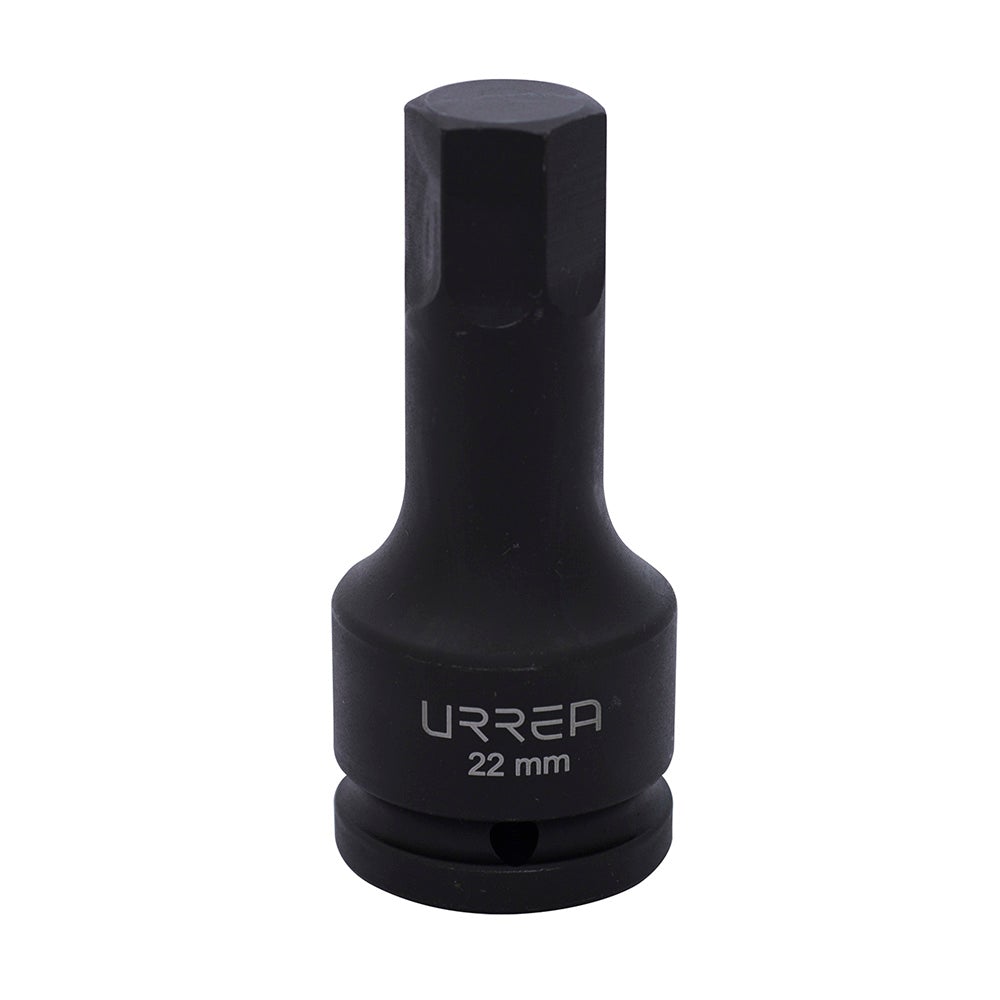 DADO DE IMPACTO CON PUNTA HEXAGONAL MÉTRICO CUADRO DE  3/4", 22 MM URREA