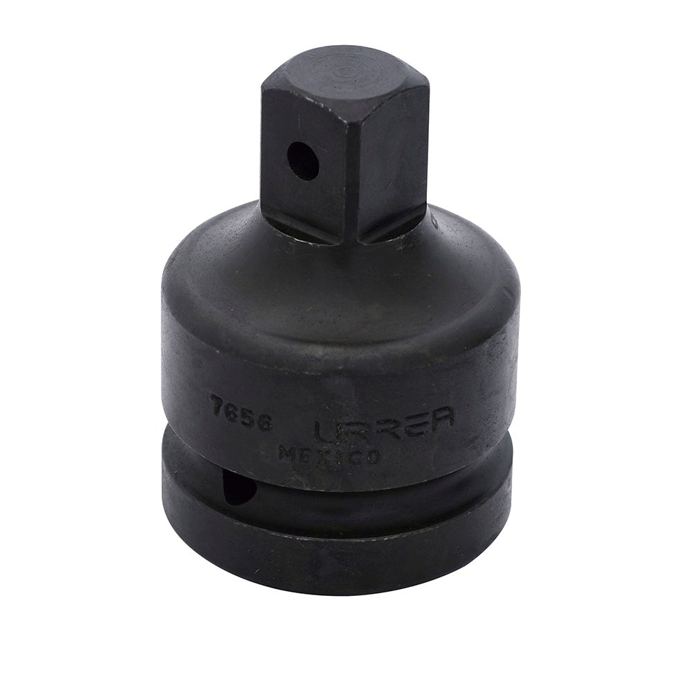 ADAPTADOR CON BARRENO PASADO PARA DADO DE IMPACTO CUADRO DE 1" HEMBRA A 3/4" MACHO URREA