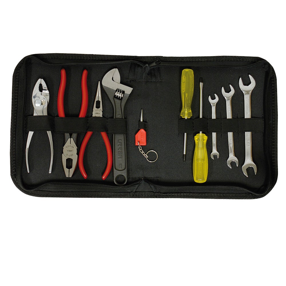 JUEGO COMBINADO DE HERRAMIENTA CON PORTAFOLIO, 10 PIEZAS URREA