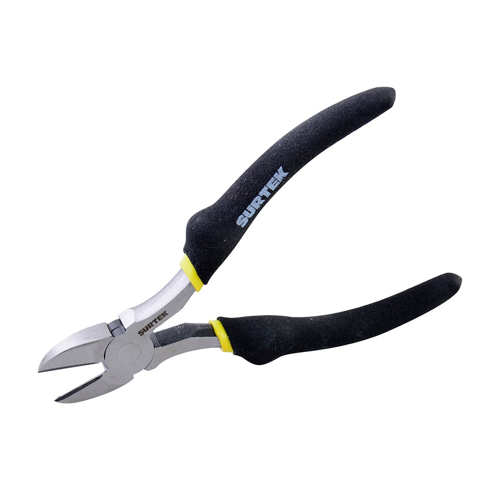 PINZA CON MANGO RUBBER GRIP PARA ELECTRICISTA DE 7", CORTE DIAGONAL SURTEK