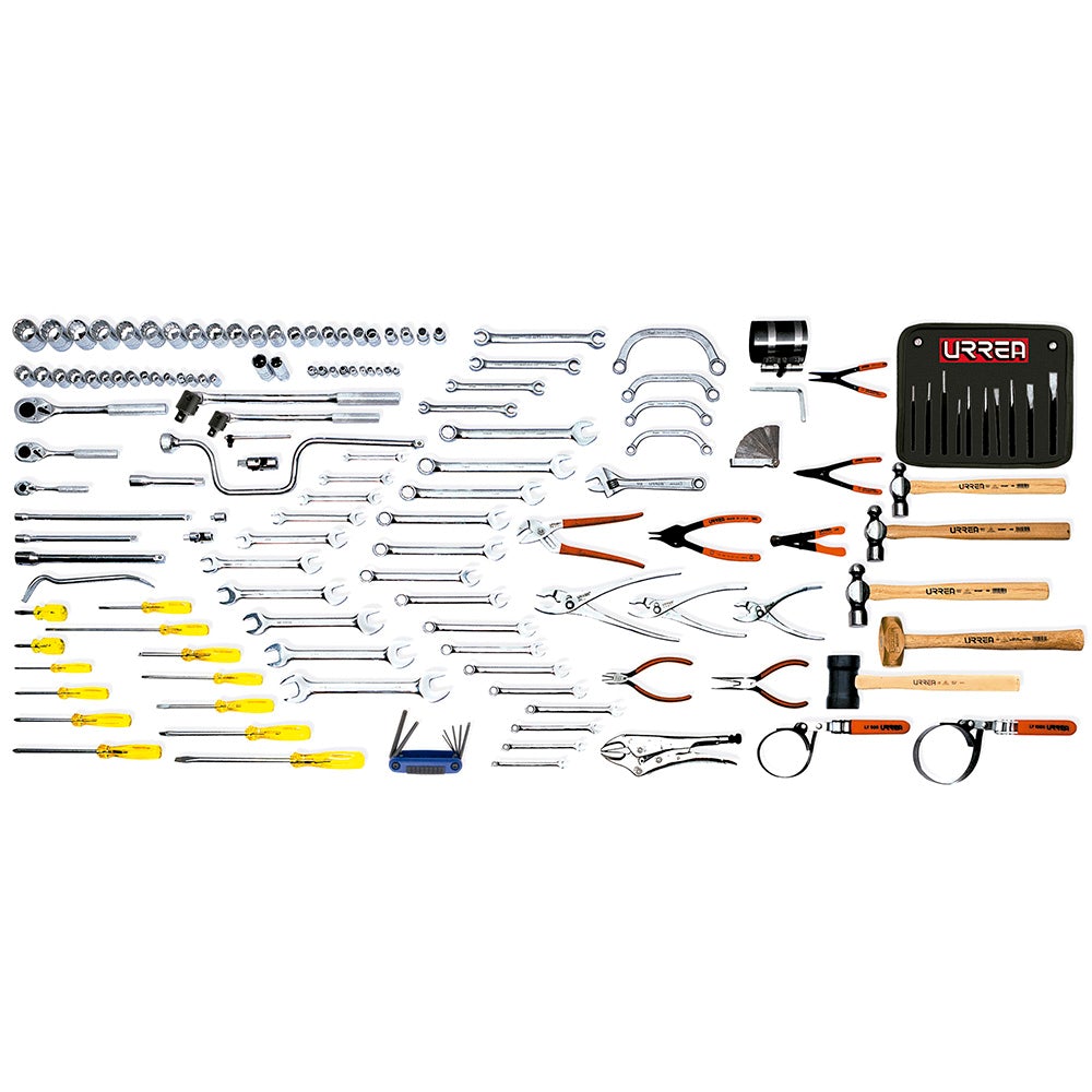 JUEGO MAESTRO AUTOMOTRIZ MÉTRICO, 142 PIEZAS SIN GABINETE URREA